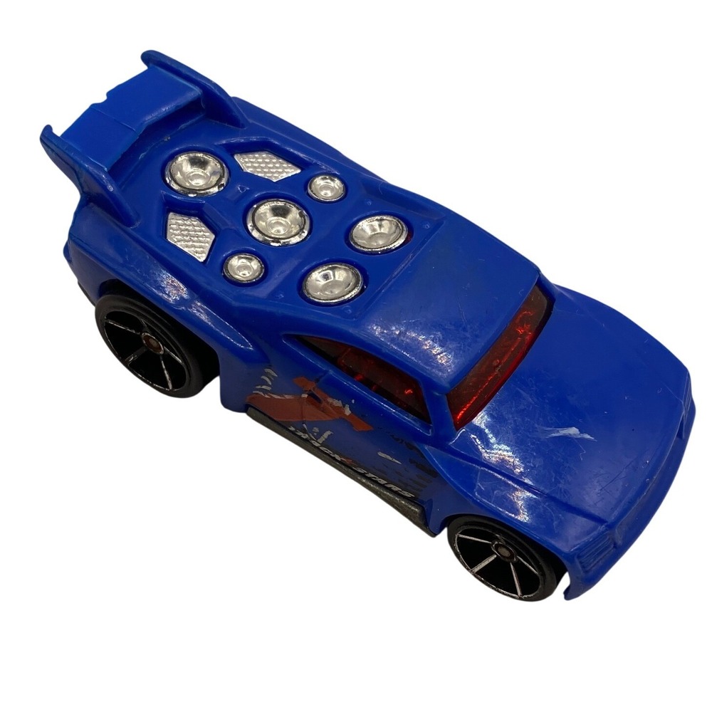 Hot Wheels Bassline Blue Track Stars Diecast Car Red Windows Speaker Detail